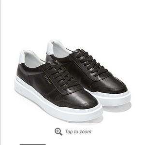 Cole Haan Grandseries black leather tennis shoes